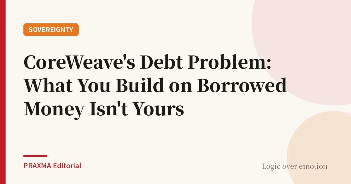 CoreWeave's Debt Problem: What You Build on Borrowed Money Isn't Yours
