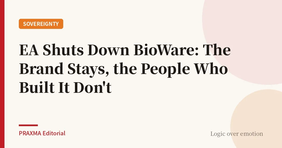 EA Shuts Down BioWare: The Brand Stays, the People Who Built It Don't