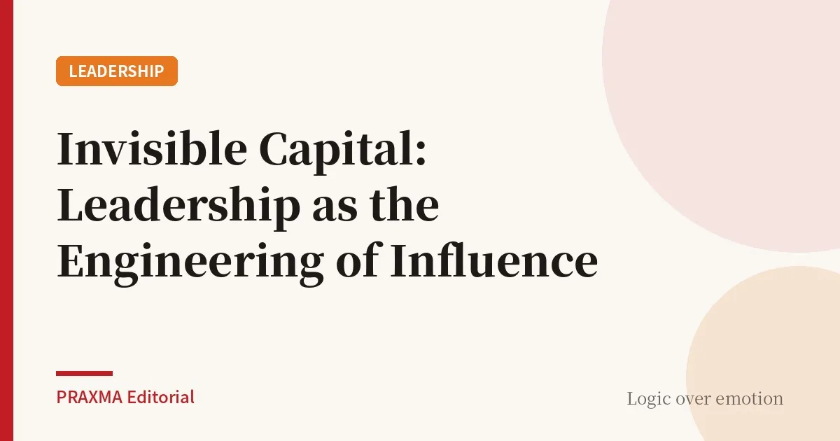 Invisible Capital: Leadership as the Engineering of Influence