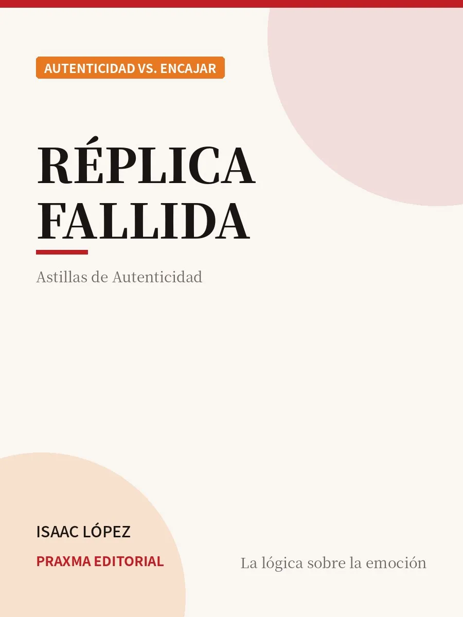 Portada del libro Réplica Fallida: Astillas de Autenticidad — PRAXMA Editorial