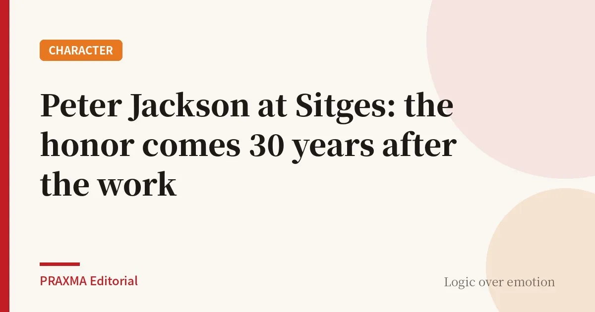 Peter Jackson at Sitges: the honor comes 30 years after the work