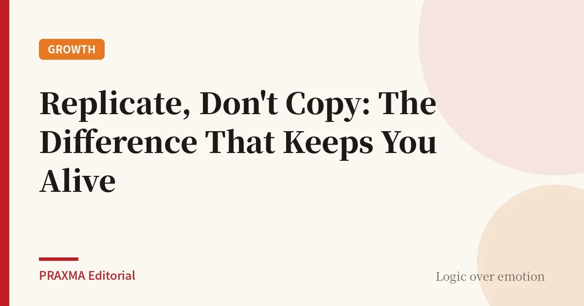 Replicate, Don't Copy: The Difference That Keeps You Alive