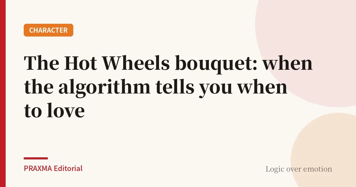 The Hot Wheels bouquet: when the algorithm tells you when to love